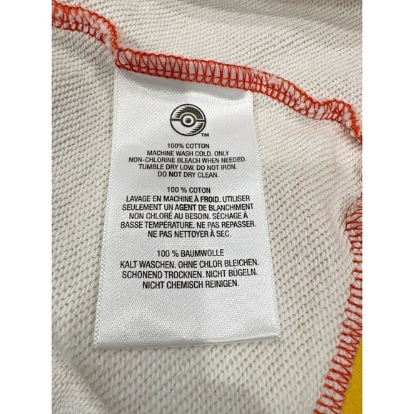 Pokemon Orange Tie Dye Full Zip Hoodie Sweatshirt w/Graphic - Picture 6 of 7